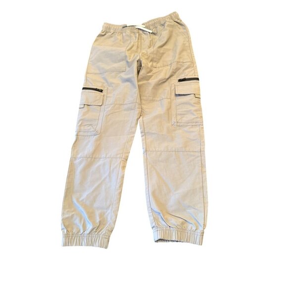 Colorful Planet Boys Utility Jogger Pants L 10/12 Beige Elastic Waist Drawstring - Picture 1 of 7